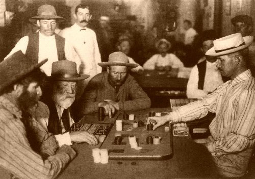 great old ones playing poker colorized