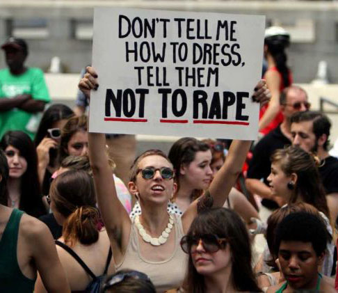 Não venha me dizer como me vestir. Diga para eles pararem de estuprar.
