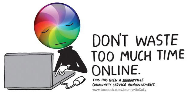 Não desperdice muito tempo online