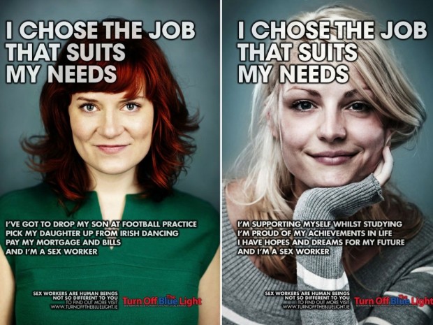 Campanha irlandesa contra a segregação às prostitutas: "Escolho o emprego que melhor se adequa às minhas necessidades".