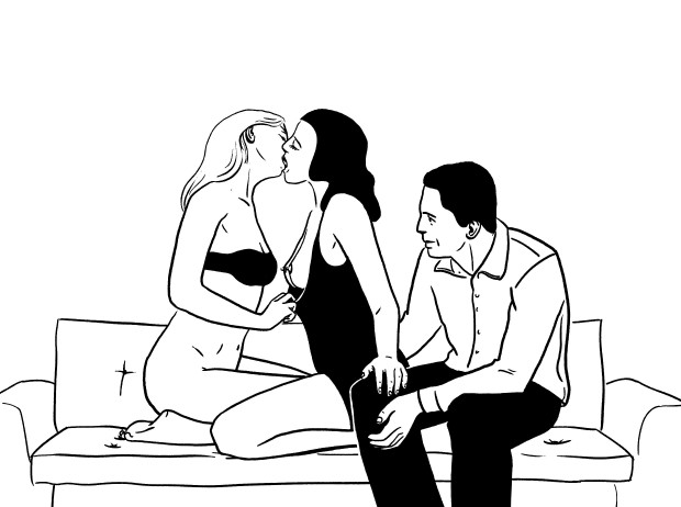 Desenho sexo à três