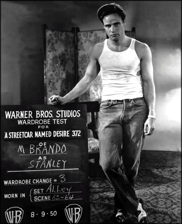 Marlon Brando em "Um bonde chamado Desejo"