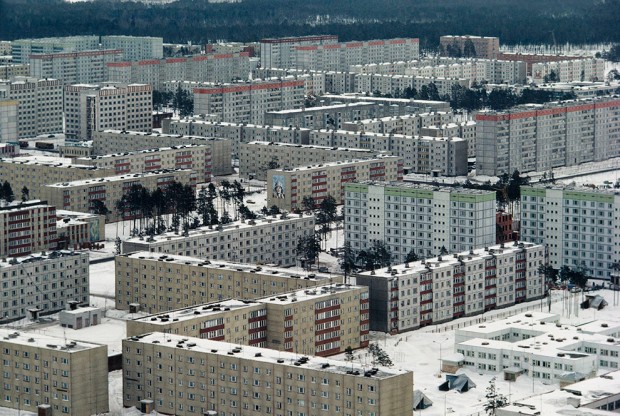 Cidade fantasma de Pripyat, evacuada devido ao acidente em Chernobyl.