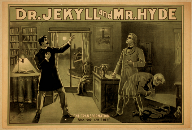 "O Médico e o Monstro", pôster do século XIX