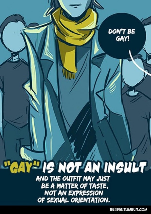 “Gay” não é insulto. E o que você veste é uma questão de gosto, não uma expressão da sua orientação sexual.