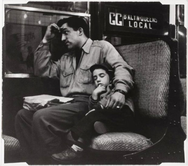 Father and Son on Subway, 1958