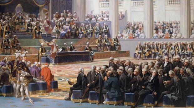 Parlamento Francês em 1789, pintura de Auguste Couder